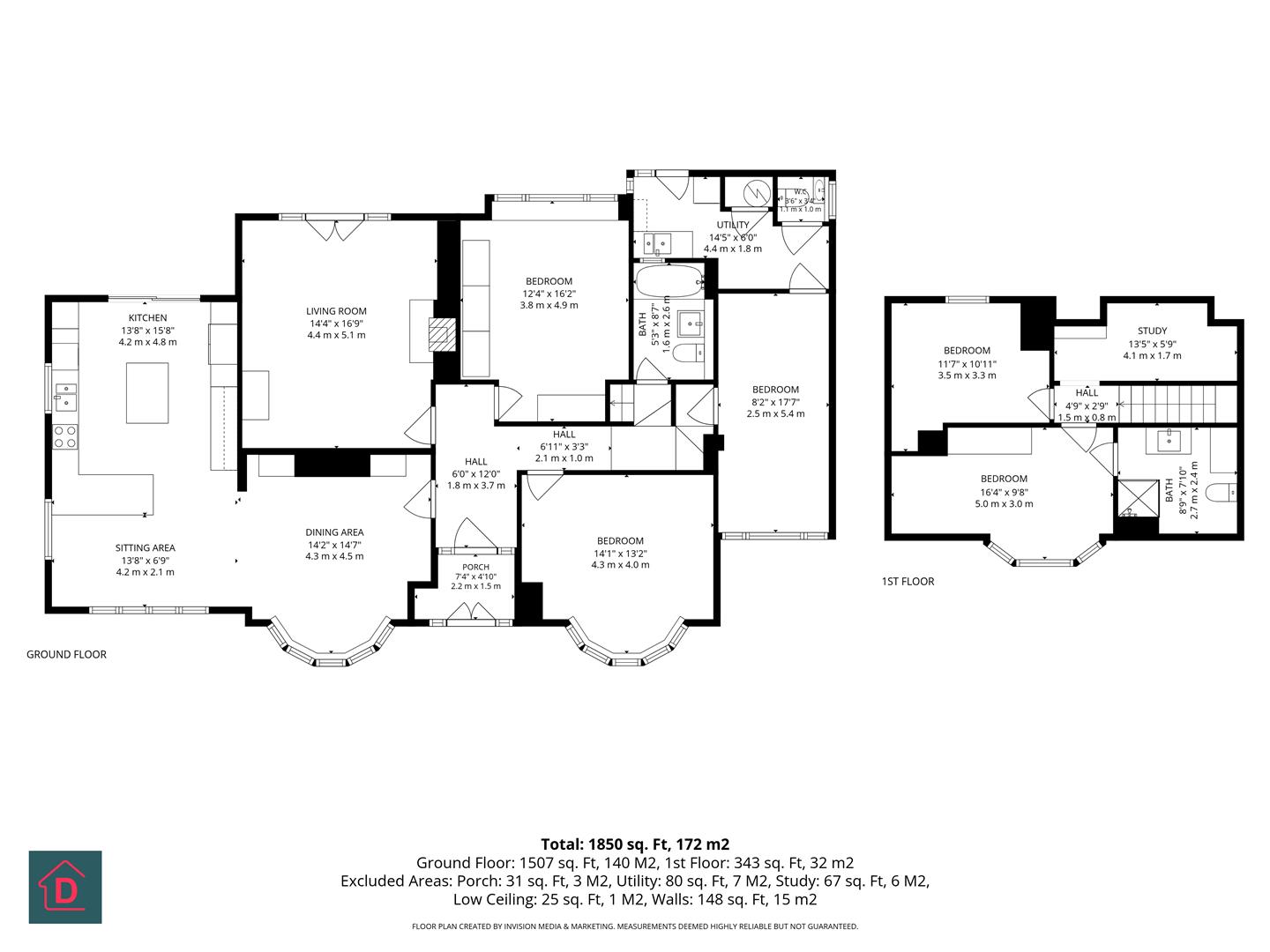 Floorplan - Springwood, Mount Rule, Braddan. - Plan 1 of 1