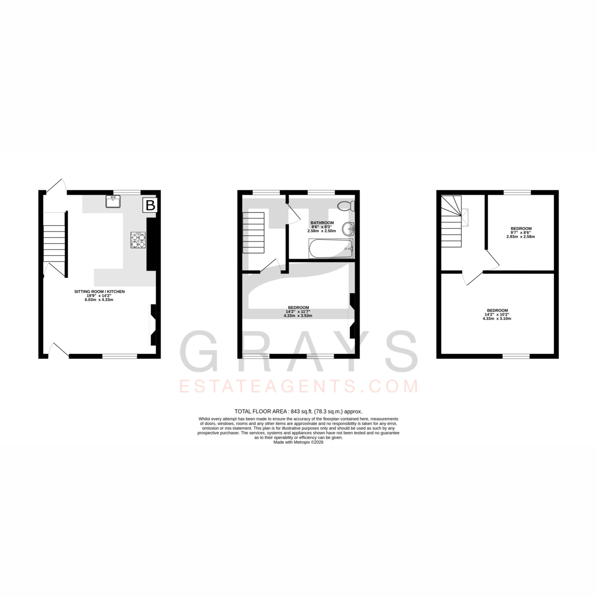 Floorplan - Milner Terrace, Isle Of Man, IM9 1, Castletown. - Plan 1 of 1