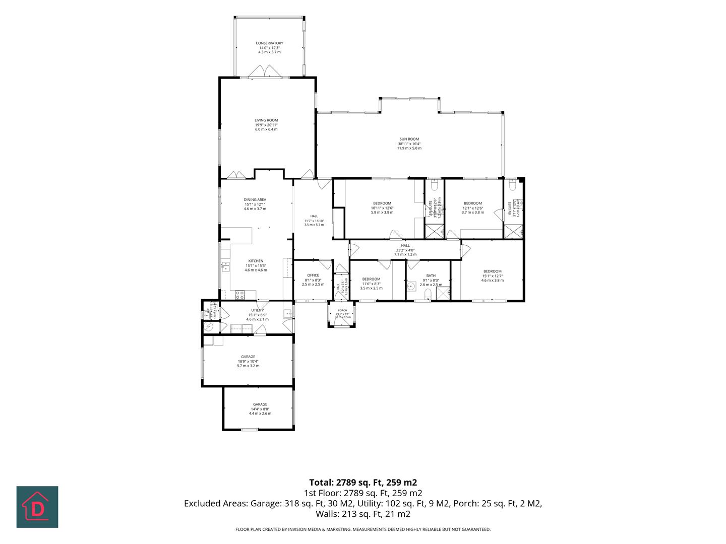 Floorplan - 94, Pine Grove, Ballasalla. - Plan 1 of 1