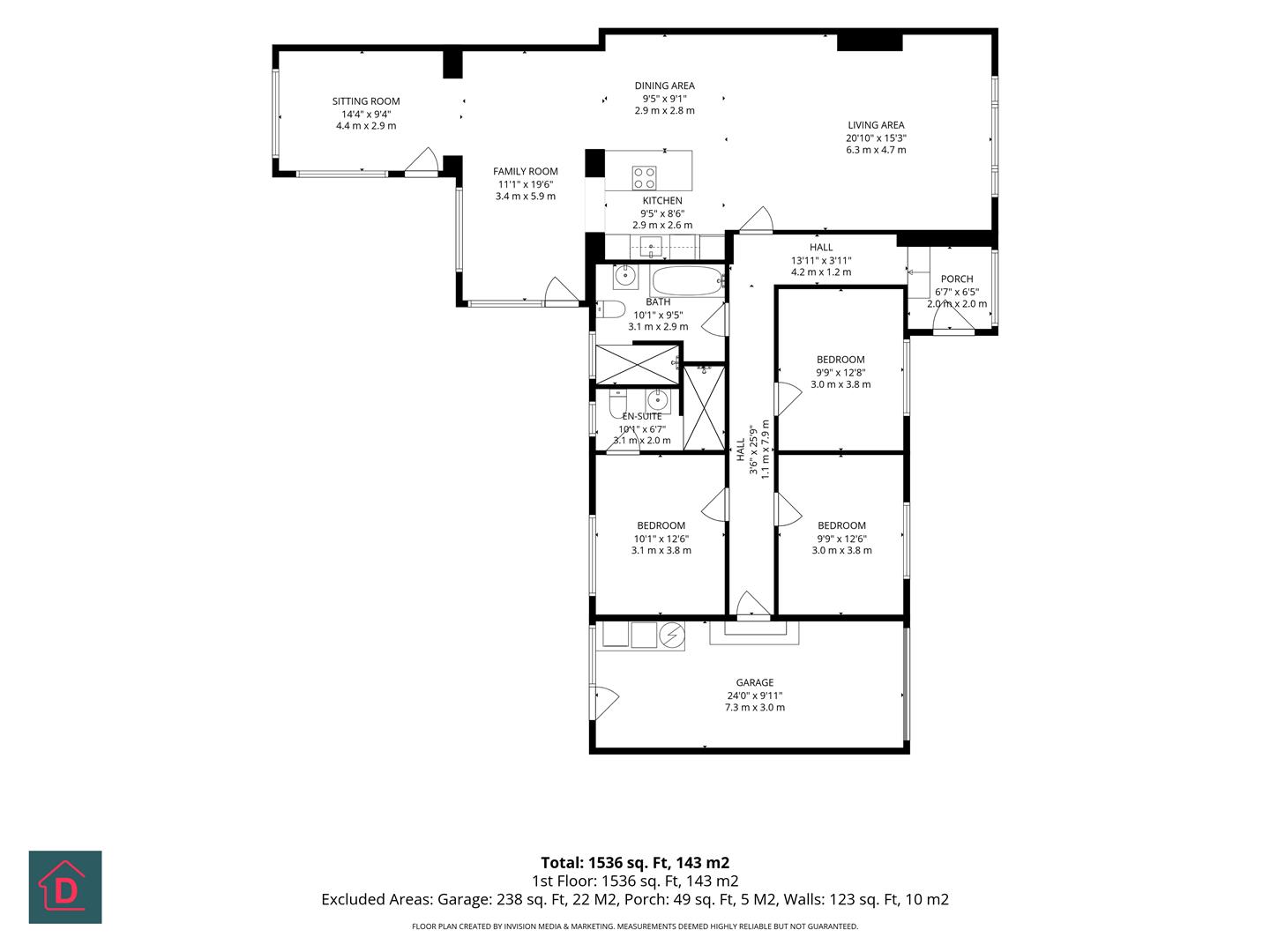 Floorplan - Skyrwyllin, Main Road, Union Mills. - Plan 1 of 1