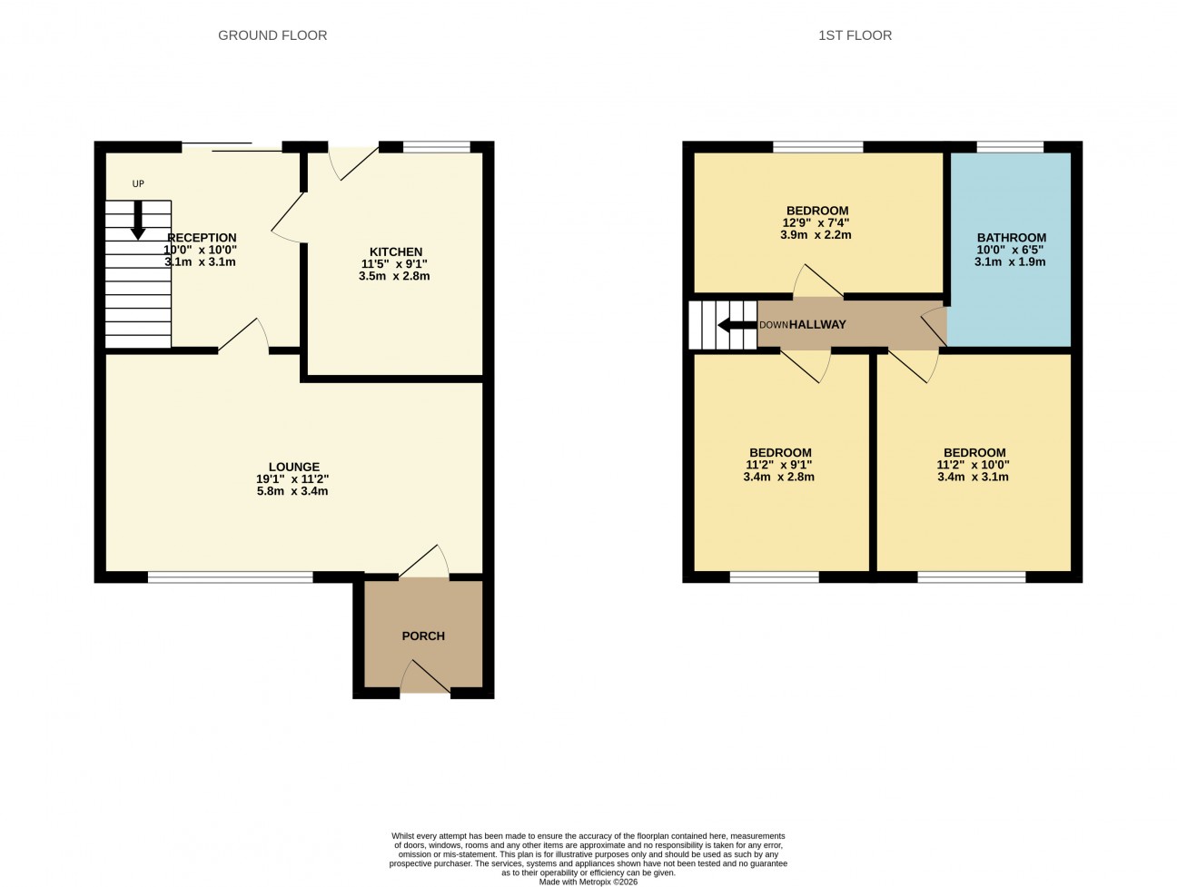 Floorplan - 12, Bemahague Avenue, Onchan, IM3 4AS. - Plan 1 of 1