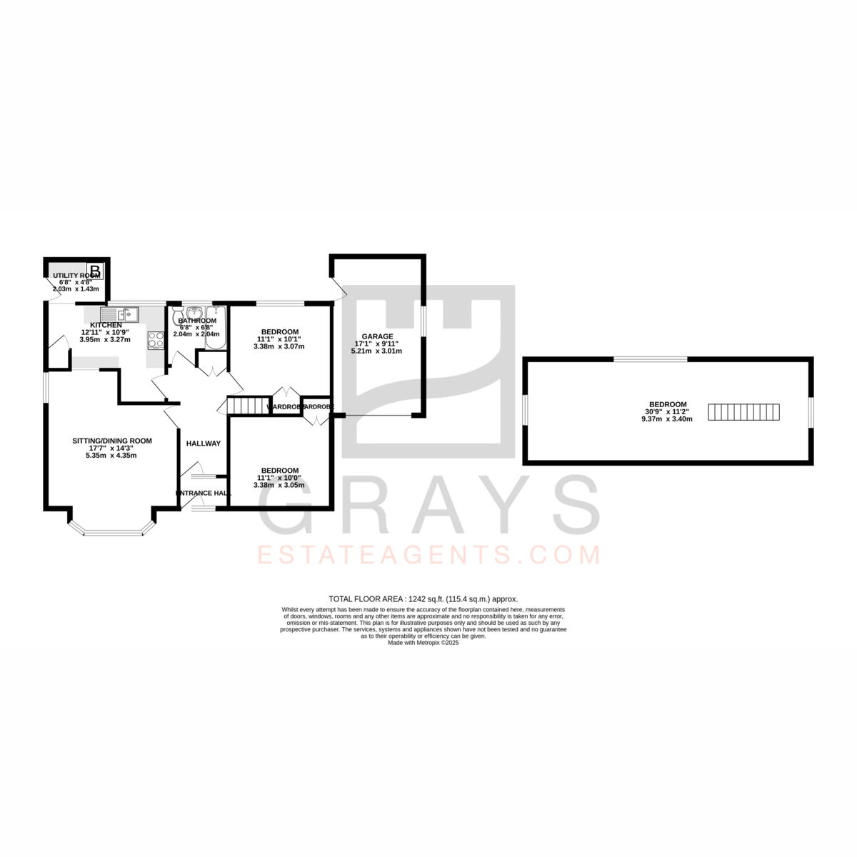 Floorplan - QUEENS Drive, Isle Of Man, IM5 1, Peel. - Plan 1 of 1