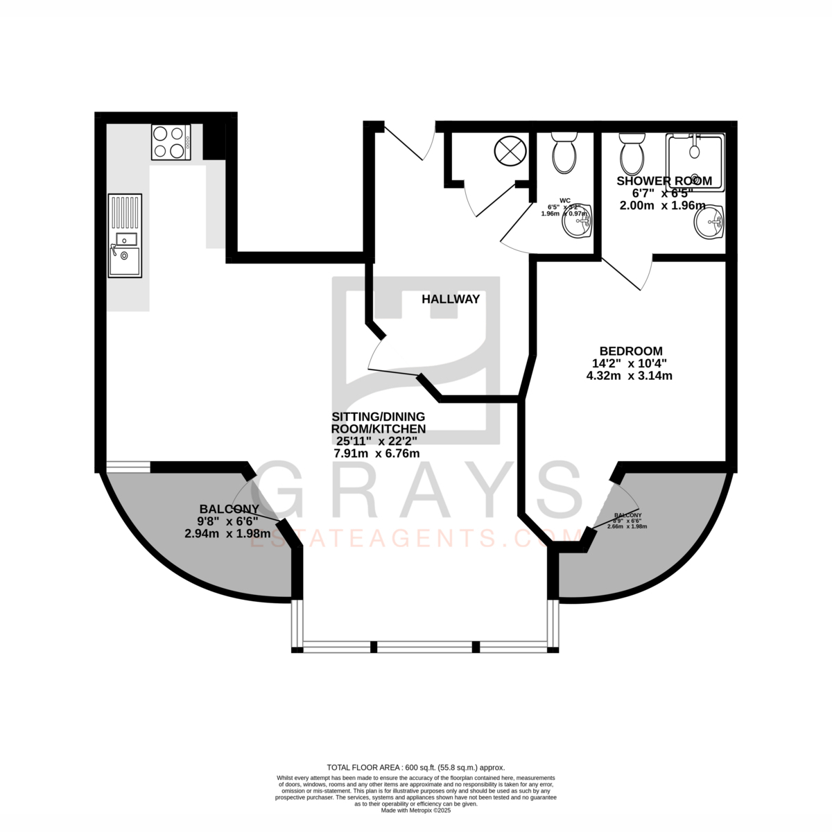 Floorplan - Queens Apartments, Isle Of Man,, Douglas. - Plan 1 of 1