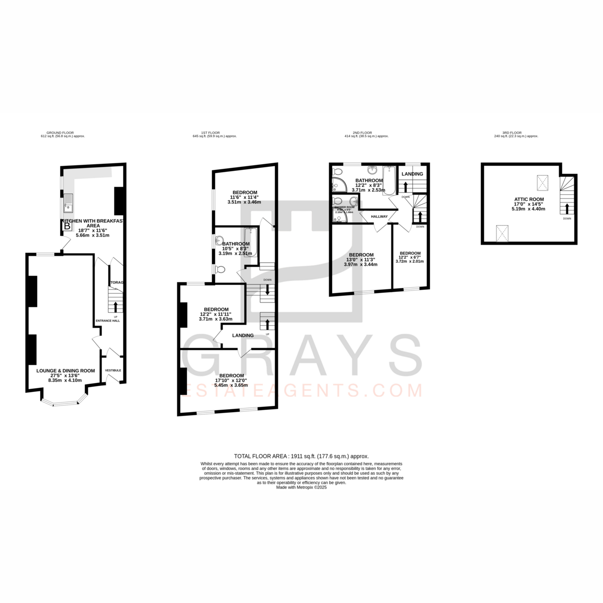 Floorplan - Castlemona Avenue, Isle Of Man, IM2 4, Douglas. - Plan 1 of 1