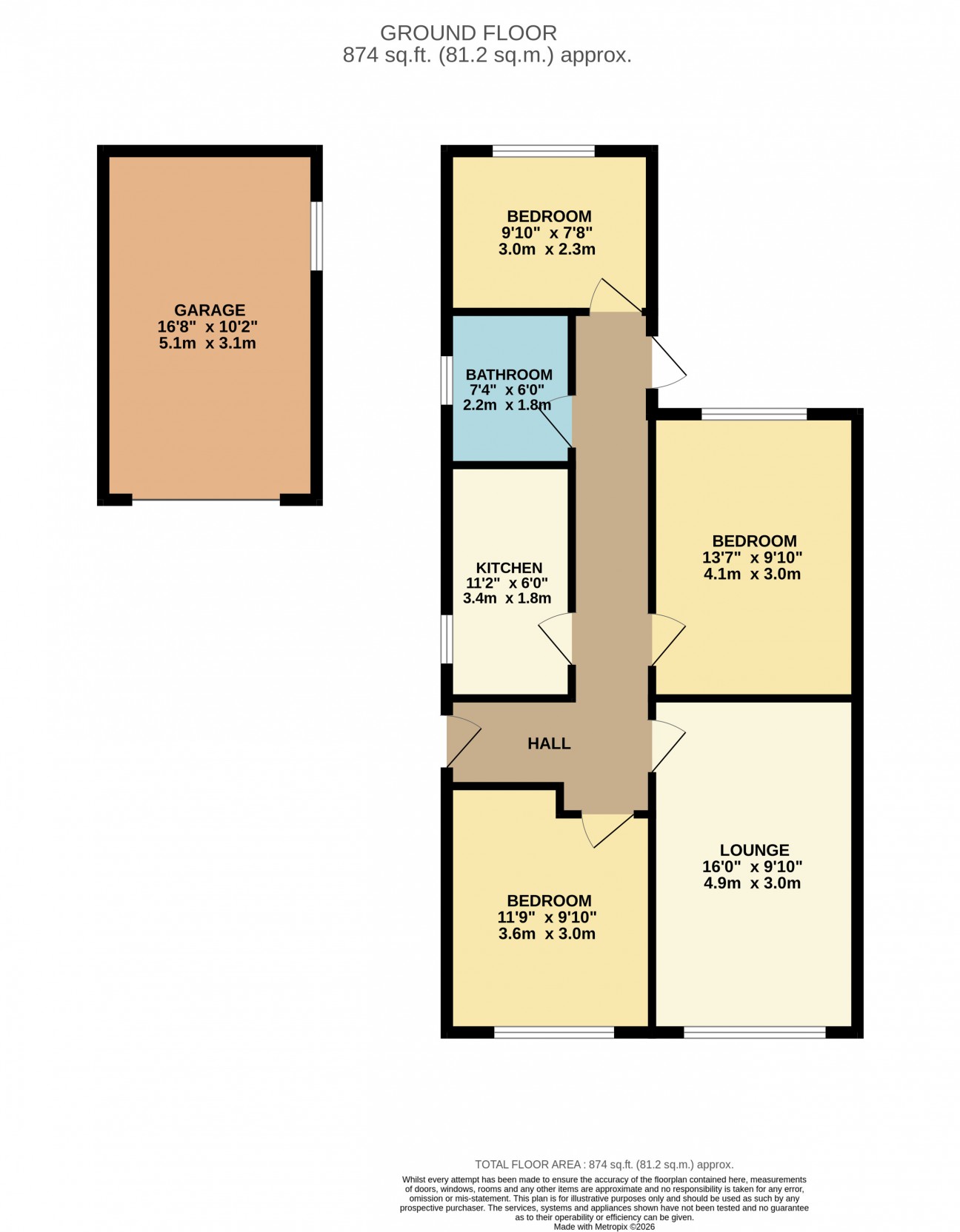 Floorplan - Auldyn, 6, Greeba Avenue, Glen Vine, IM4 4ED. - Plan 1 of 1