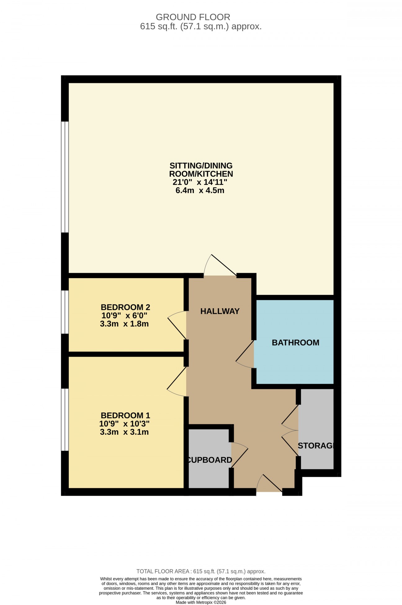 Floorplan - 3 Castle Court Apartments, Farrants Way, Castletown, IM9 1PE. - Plan 1 of 1