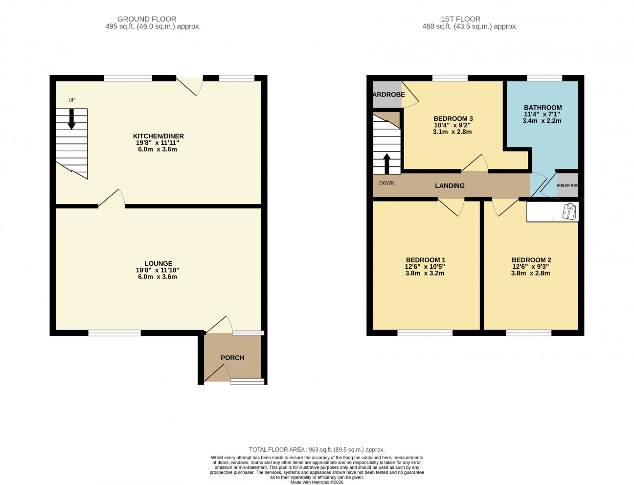 Floorplan - 39, Wybourn Grove, Onchan, Isle of Man, IM3 4AU. - Plan 1 of 1