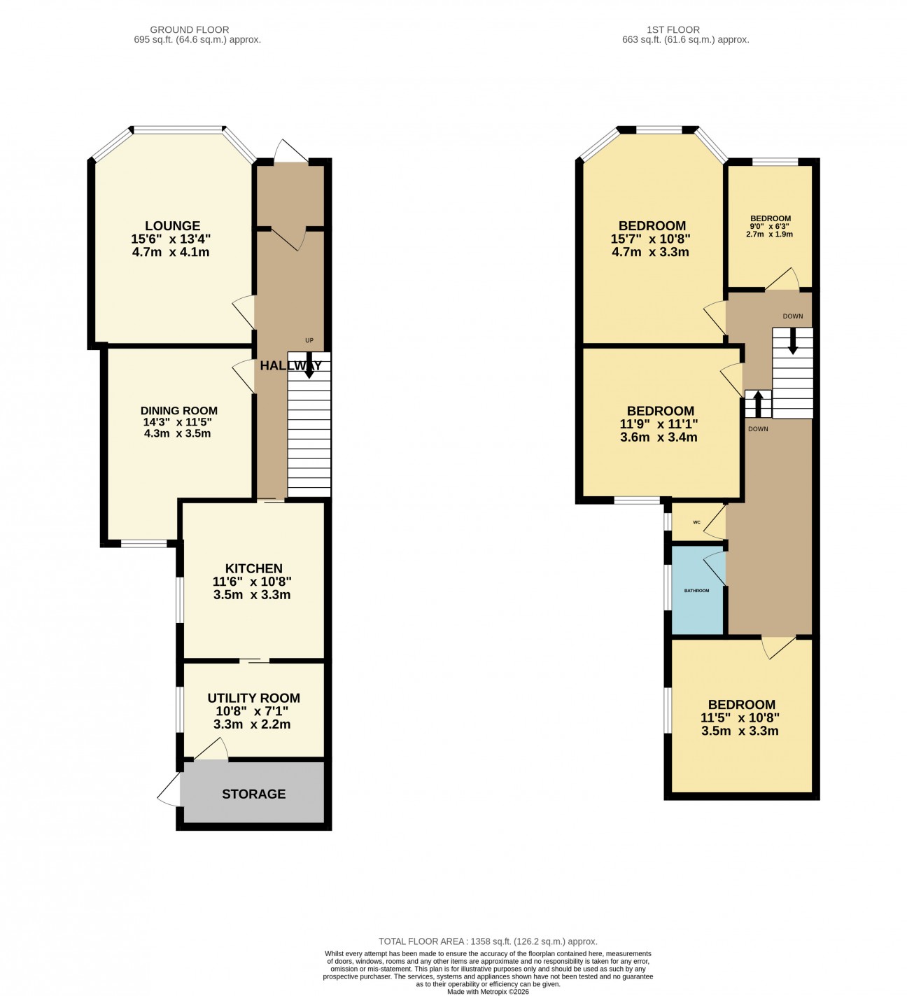 Floorplan - 3, Poplar Road, Douglas, IM2 4AS. - Plan 1 of 1