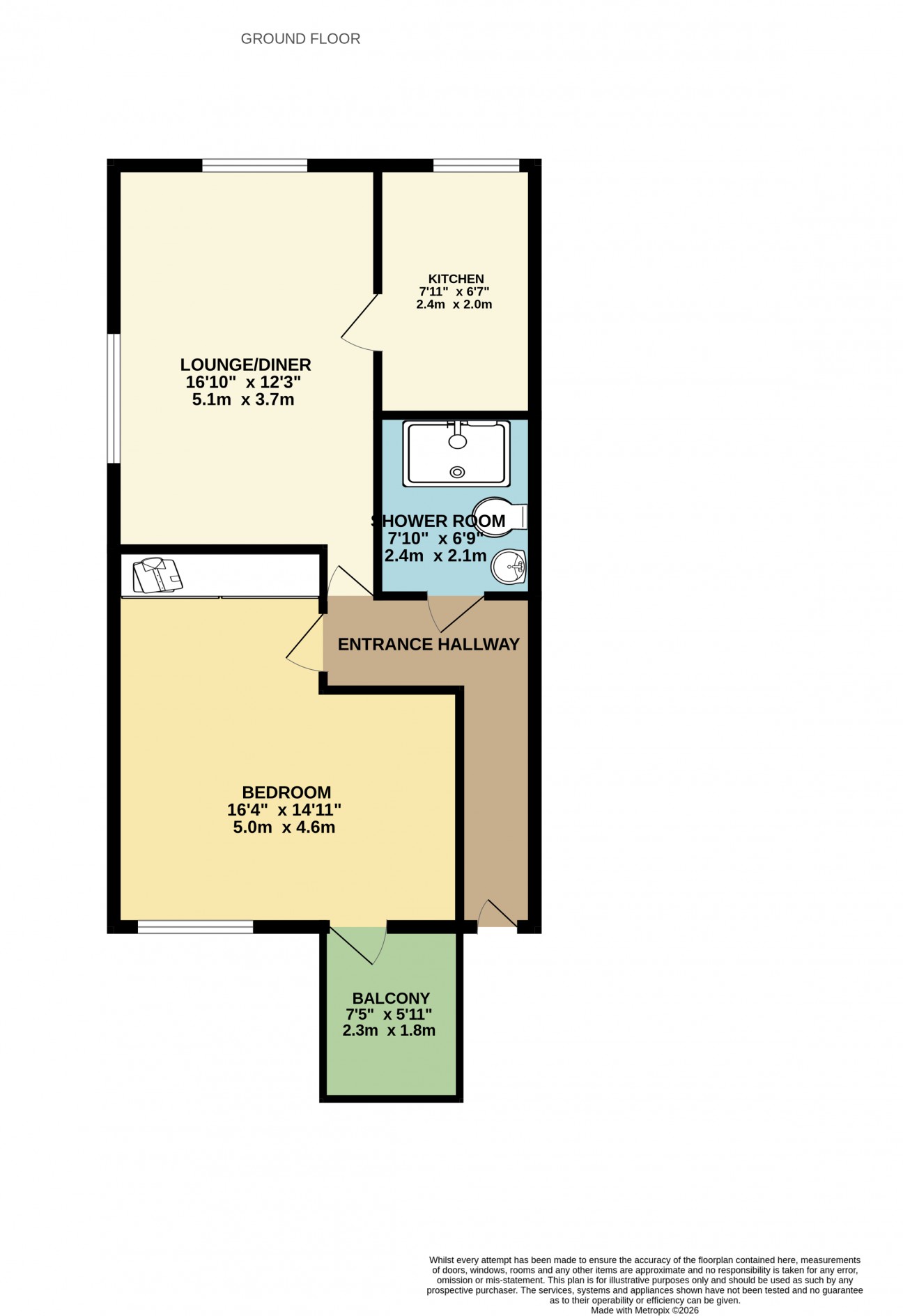 Floorplan - 48, Saddle Mews, Isle of Man, IM2 1HS, Douglas. - Plan 1 of 1