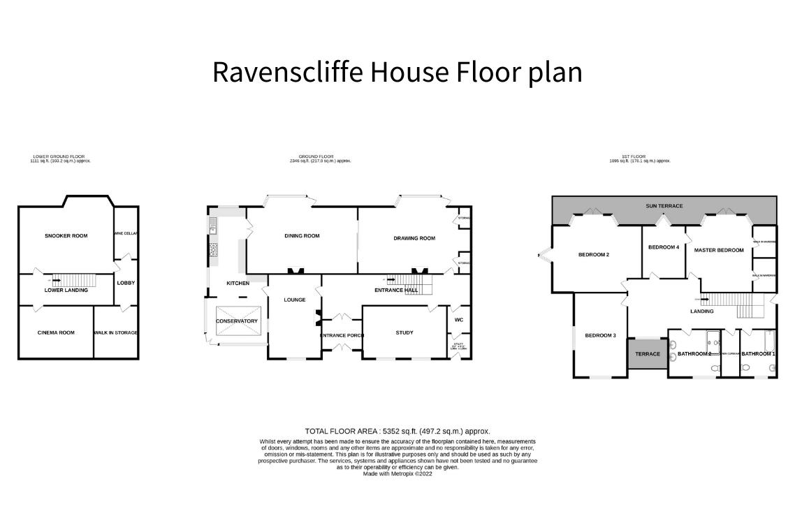 Floorplan - Ravenscliffe, Fort Anne Road, Douglas IM1 5BN. - Plan 1 of 2