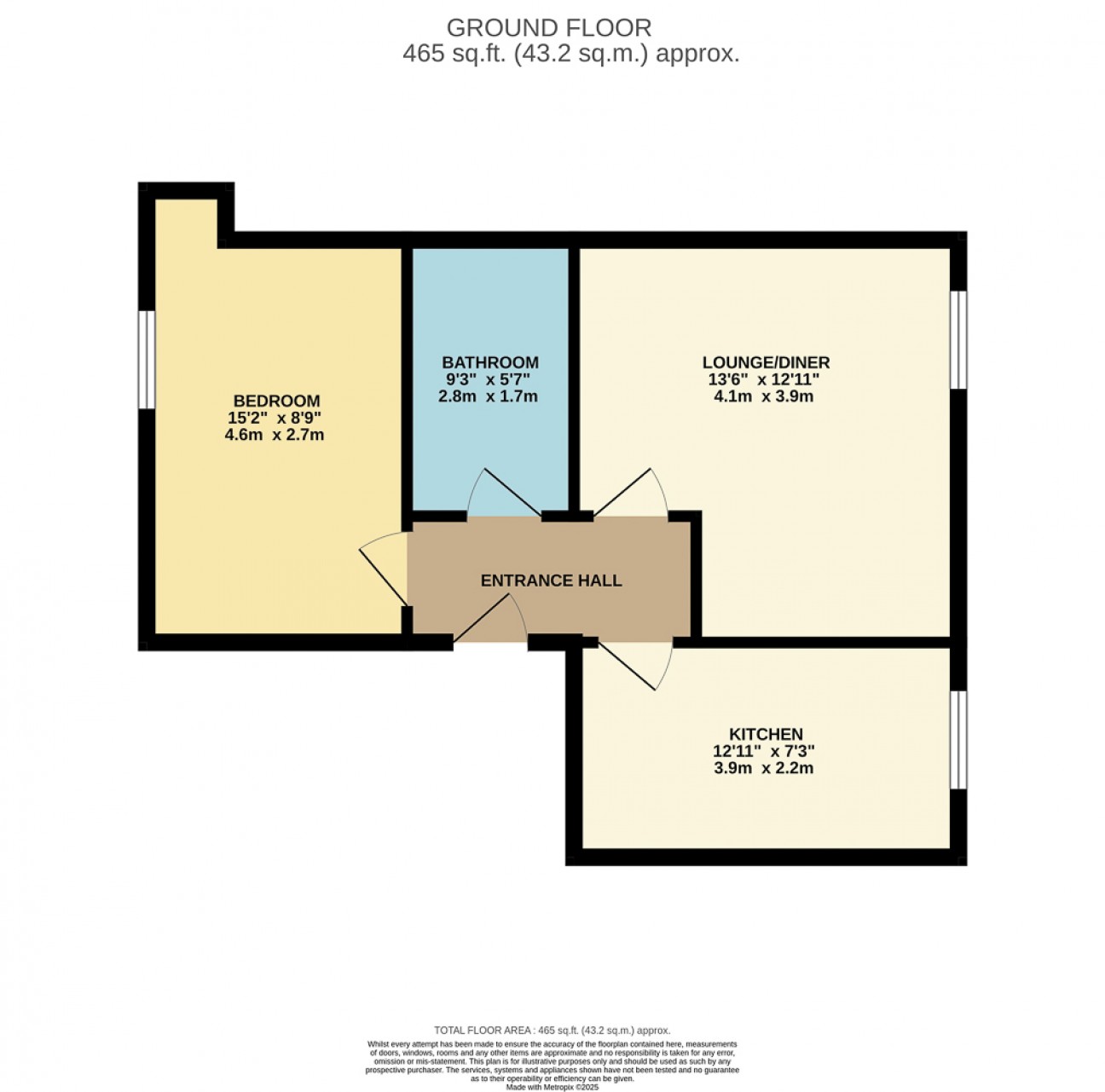 Floorplan - Flat 10, Angel Court, Central Promenade, Isle of Man, IM2 4LN, Douglas. - Plan 1 of 1