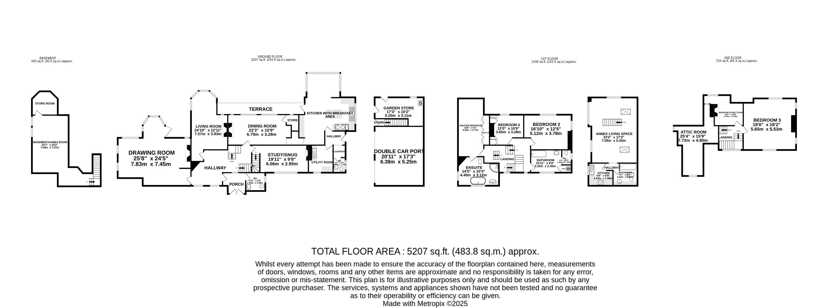 Floorplan - Oakleigh, Glencrutchery Road, Douglas IM2 6AN. - Plan 1 of 1