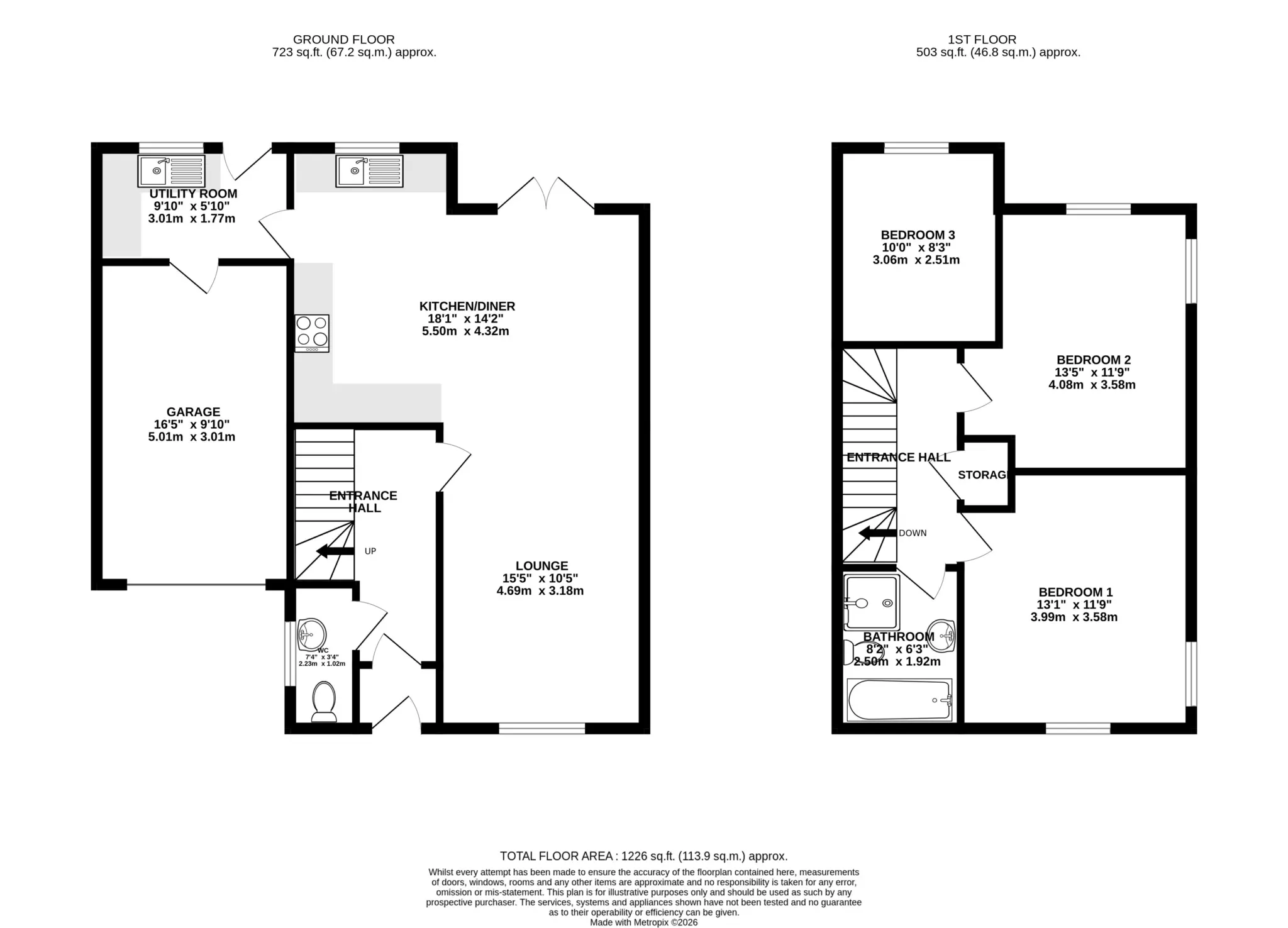Floorplan - 21 Gibbs Grove, Ramsey. - Plan 1 of 1