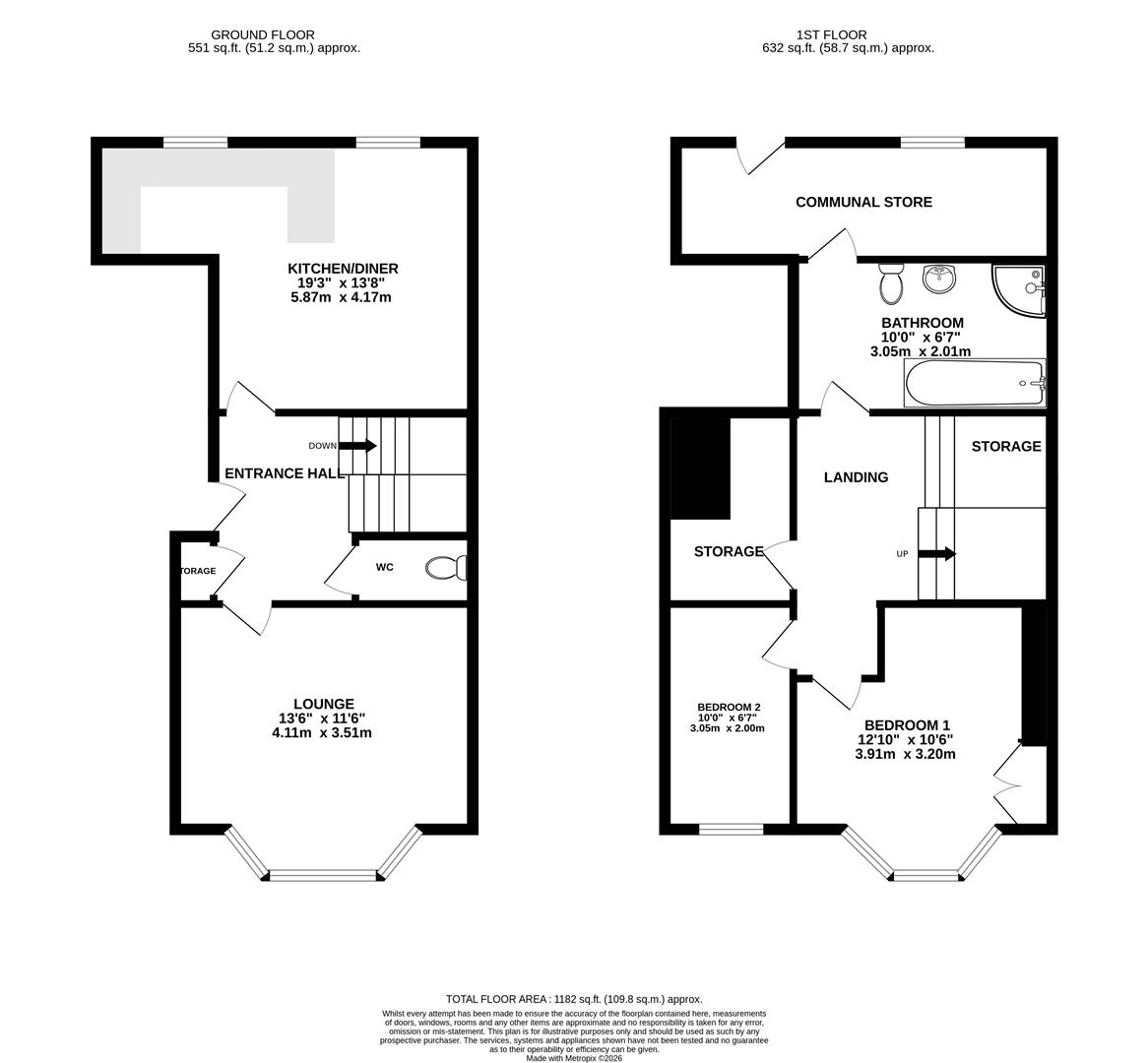 Floorplan - Apartment 1, 16 Derby Square Douglas. - Plan 1 of 1