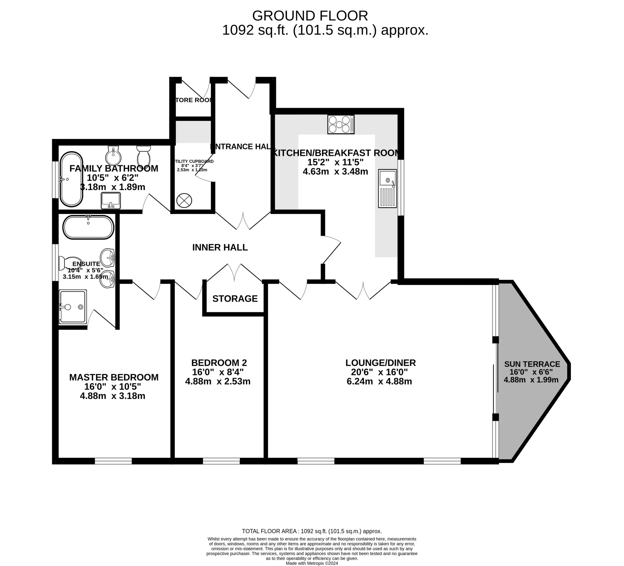 Floorplan - 3 Majestic Apartments, King Edward Road, Onchan. - Plan 1 of 1