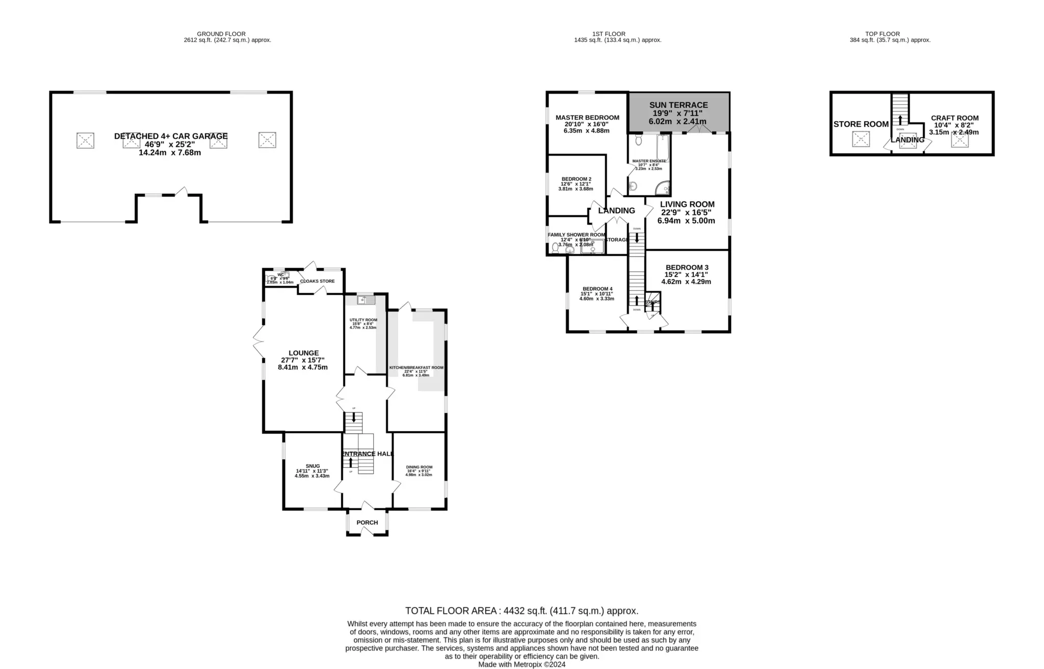 Floorplan - Kerrow Glass, Greeba, St Johns. - Plan 1 of 2