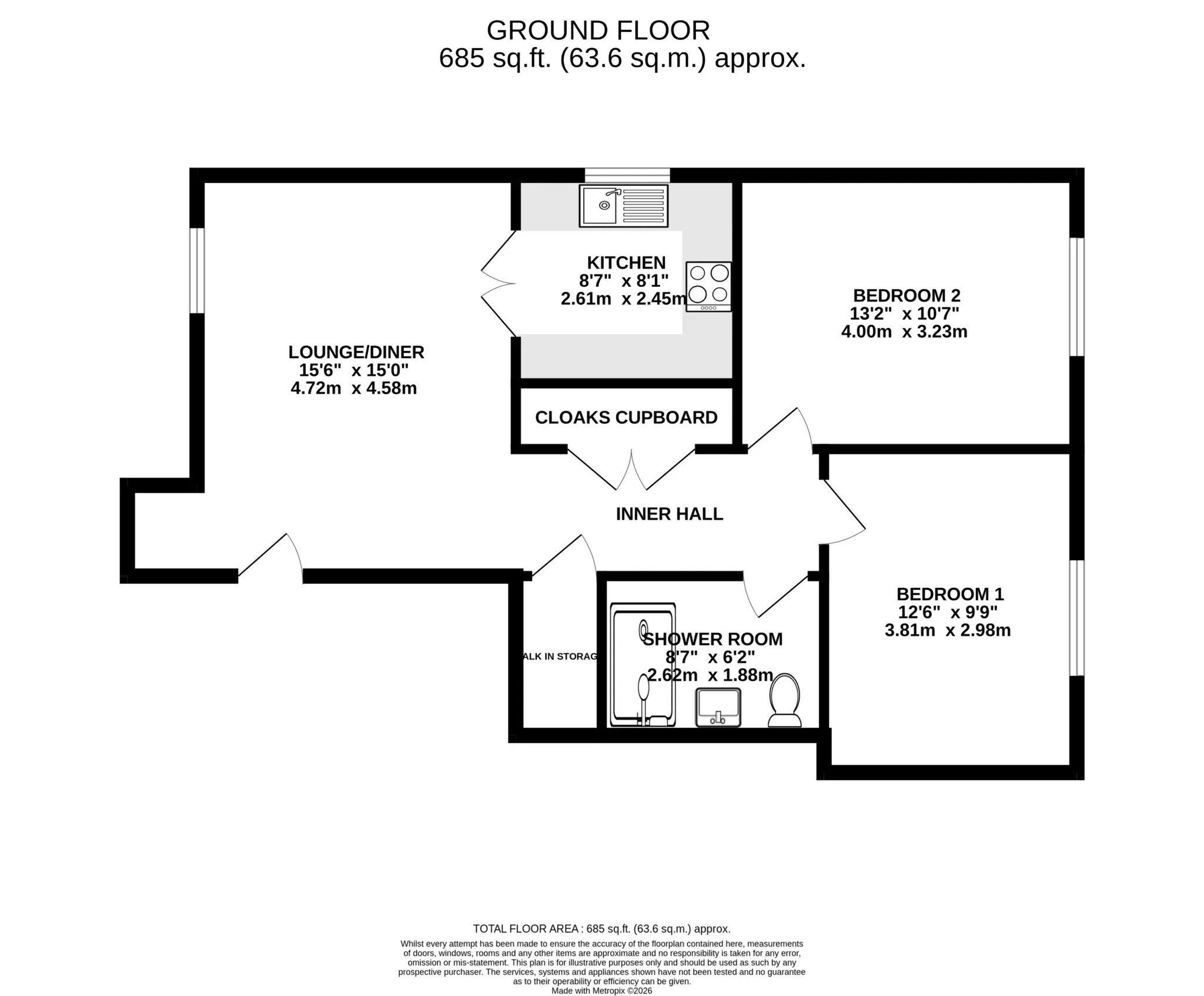 Floorplan - 10 St Ninians Court, Douglas. - Plan 1 of 1