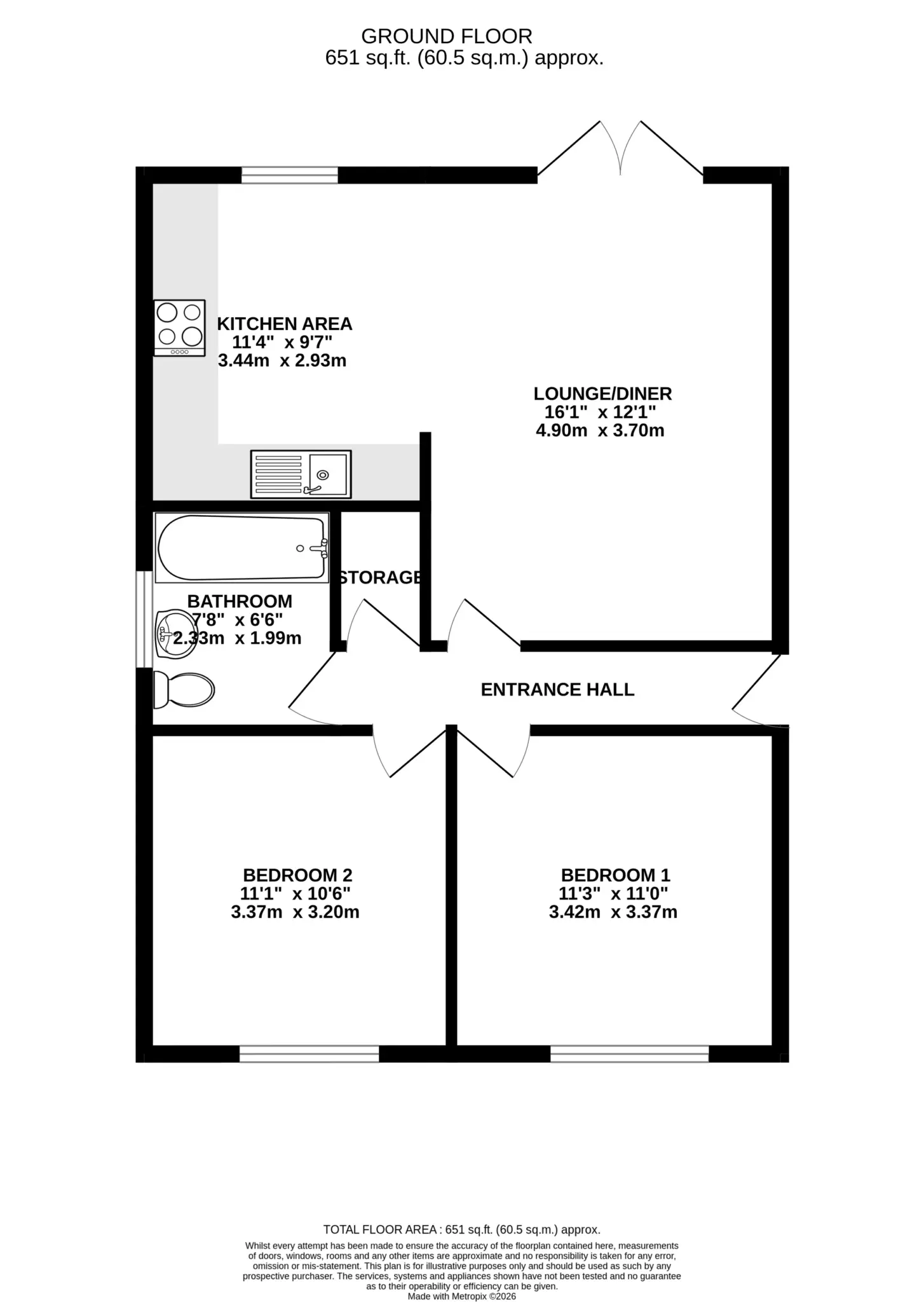 Floorplan - 44 Ballacottier Meadow, Douglas. - Plan 1 of 1