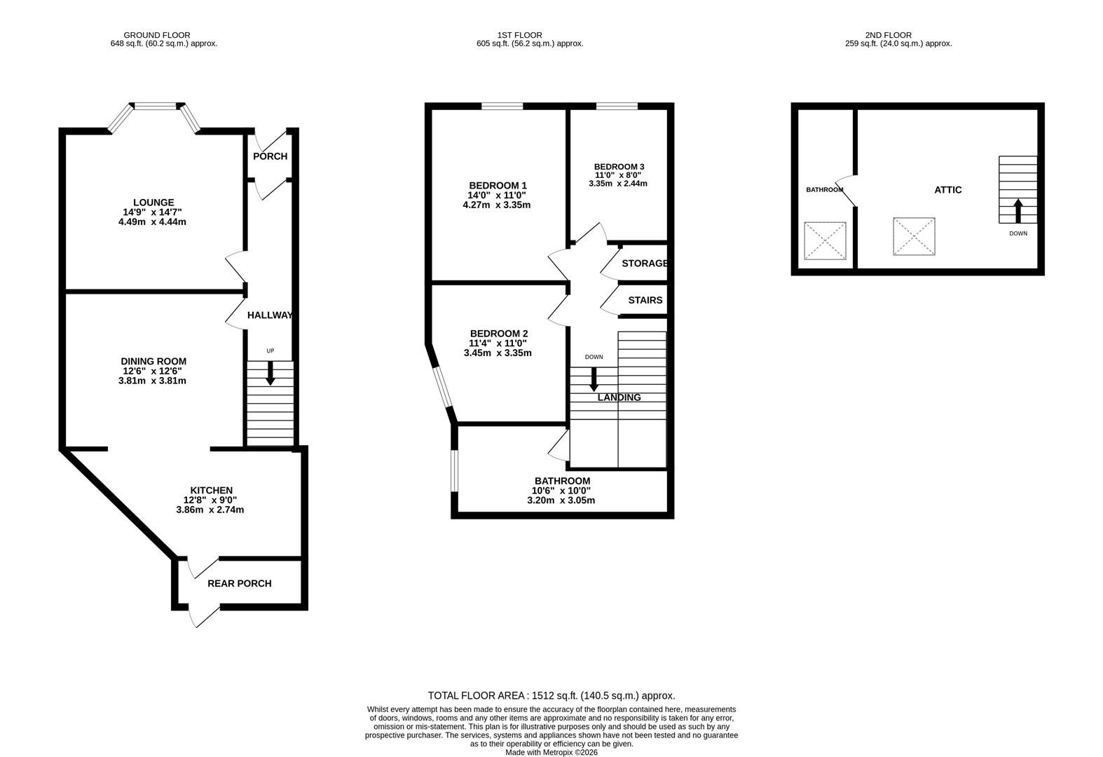 Floorplan - 11 Royal Drive Onchan. - Plan 1 of 1
