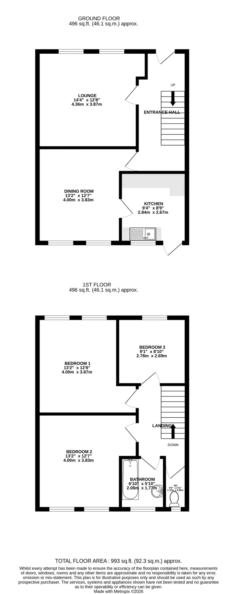 Floorplan - 10 Falcon Cliff Terrace, Douglas. - Plan 1 of 1