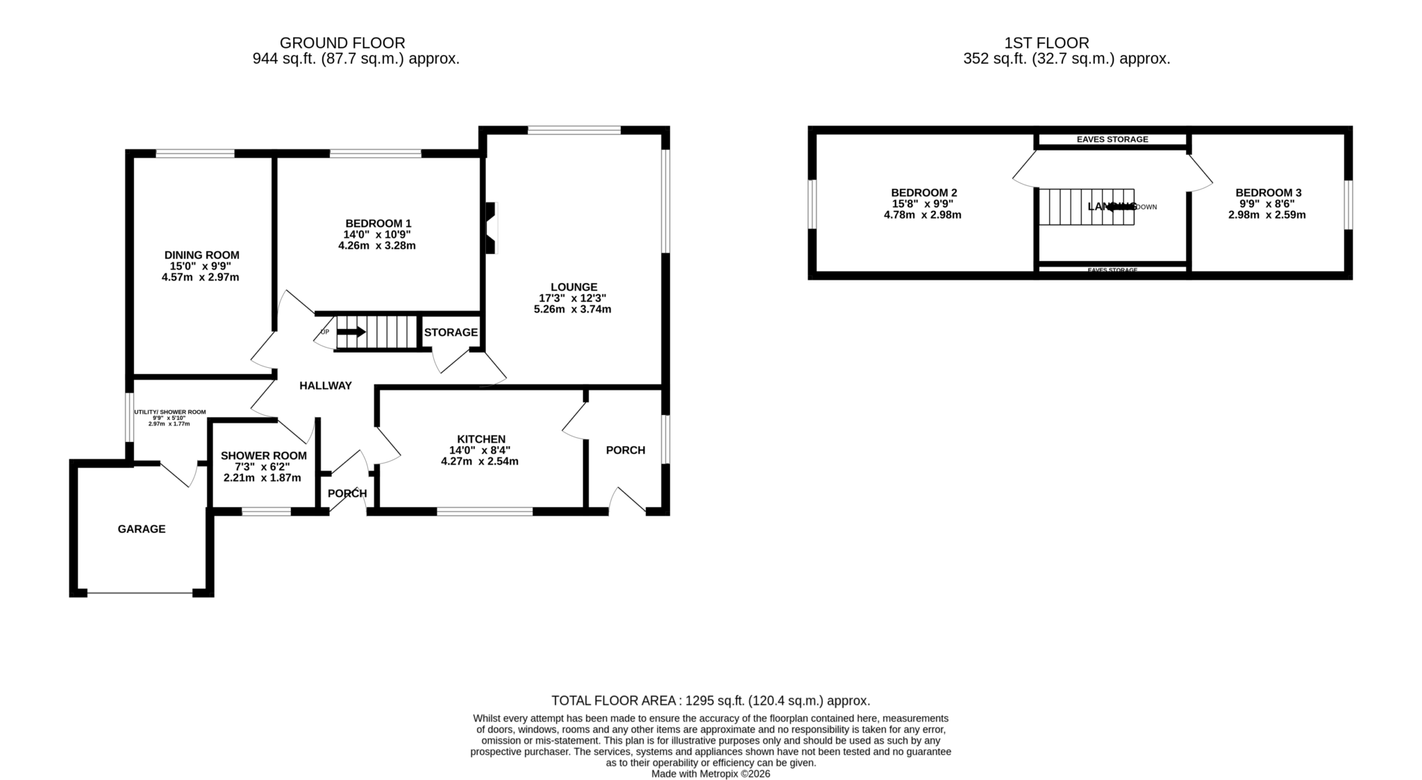 Floorplan - Rosshay, St Johns. - Plan 1 of 1