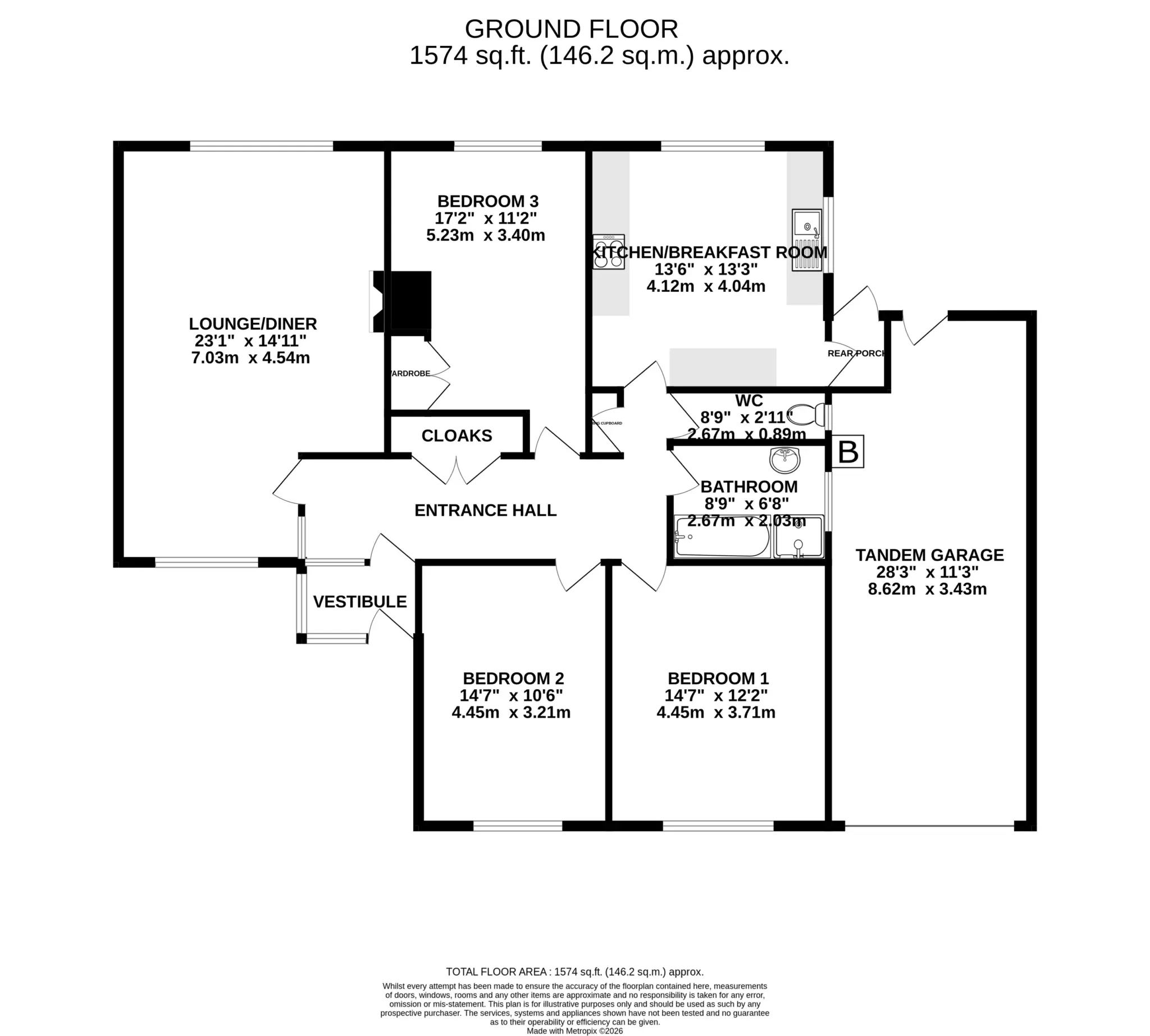 Floorplan - 55 Highfield Crescent, Onchan. - Plan 1 of 1