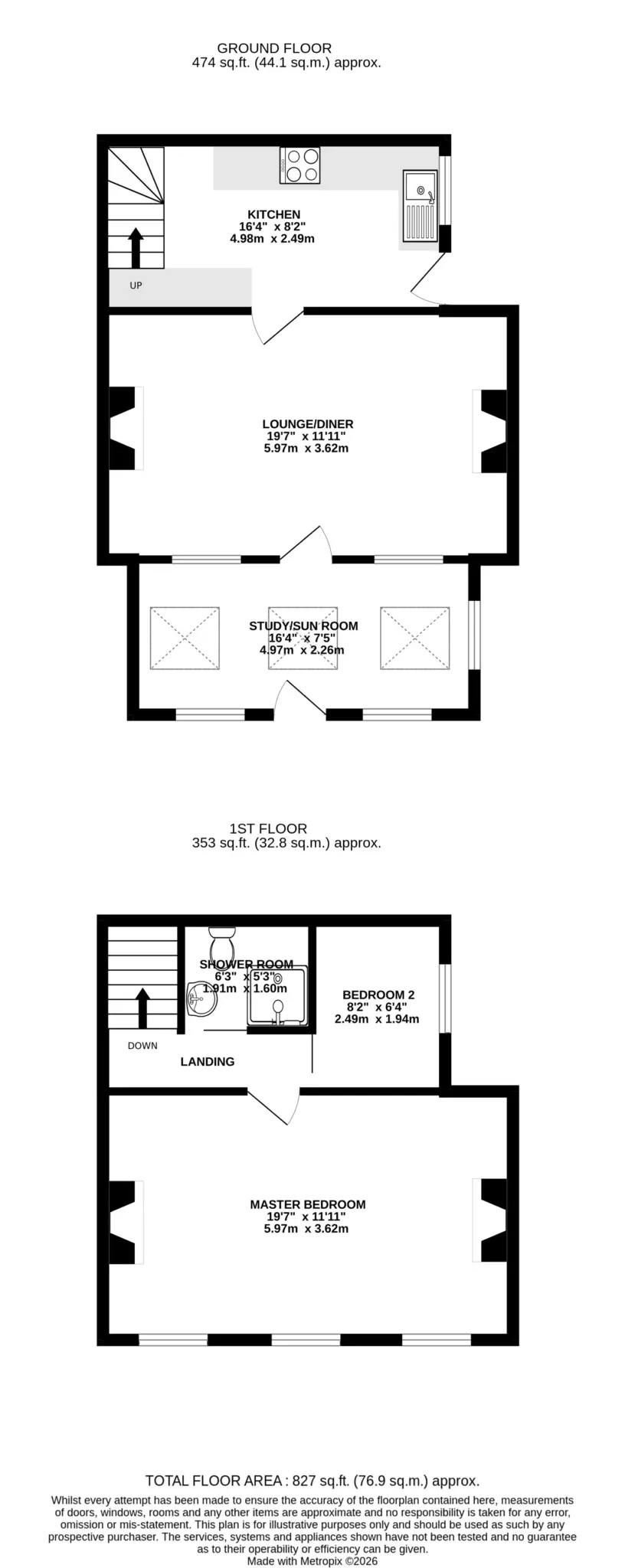 Floorplan - Pinfold Holiday Cottages, Laxey. - Plan 1 of 3