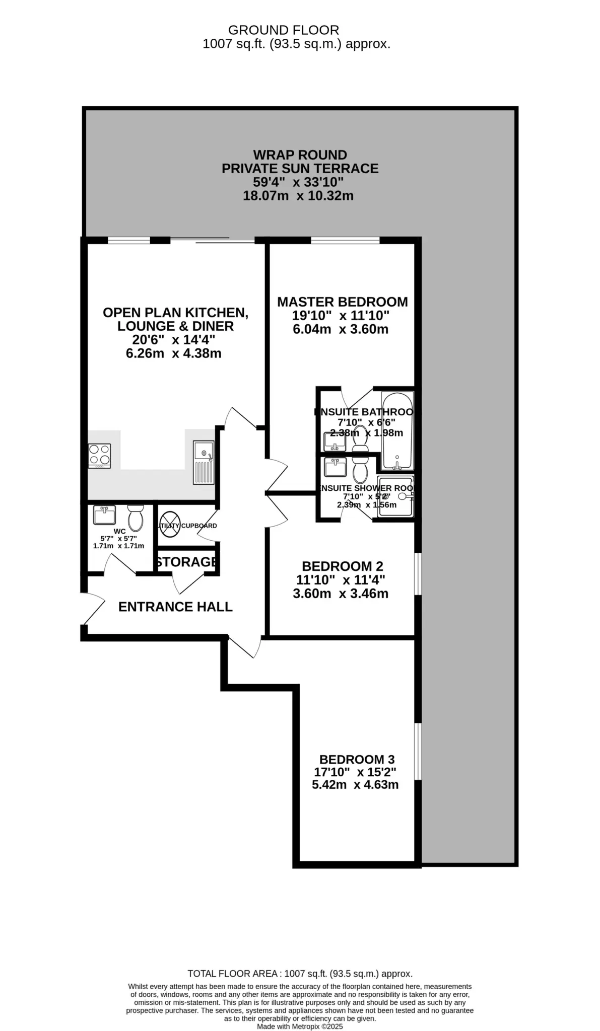 Floorplan - Apt 45, Majestic Apartments, Onchan. - Plan 1 of 1