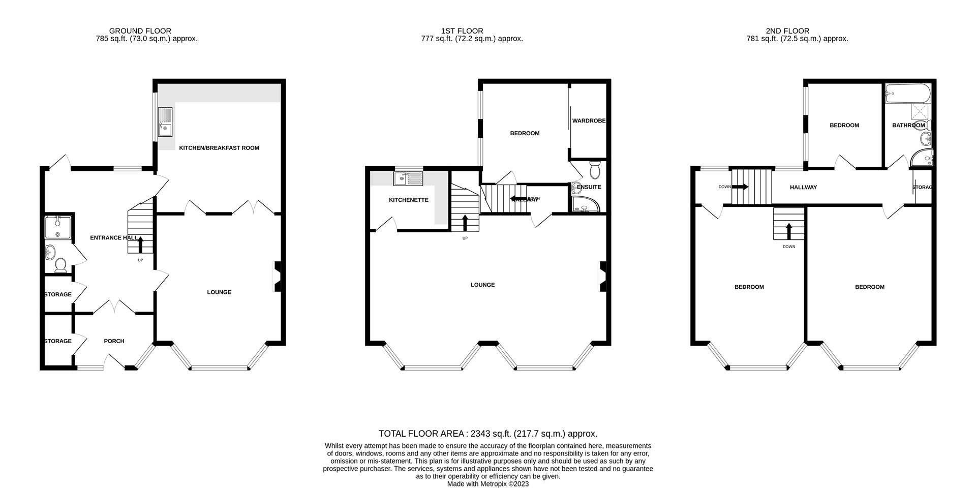 Floorplan - Sea View House, Queens Promenade Ramsey. - Plan 1 of 1