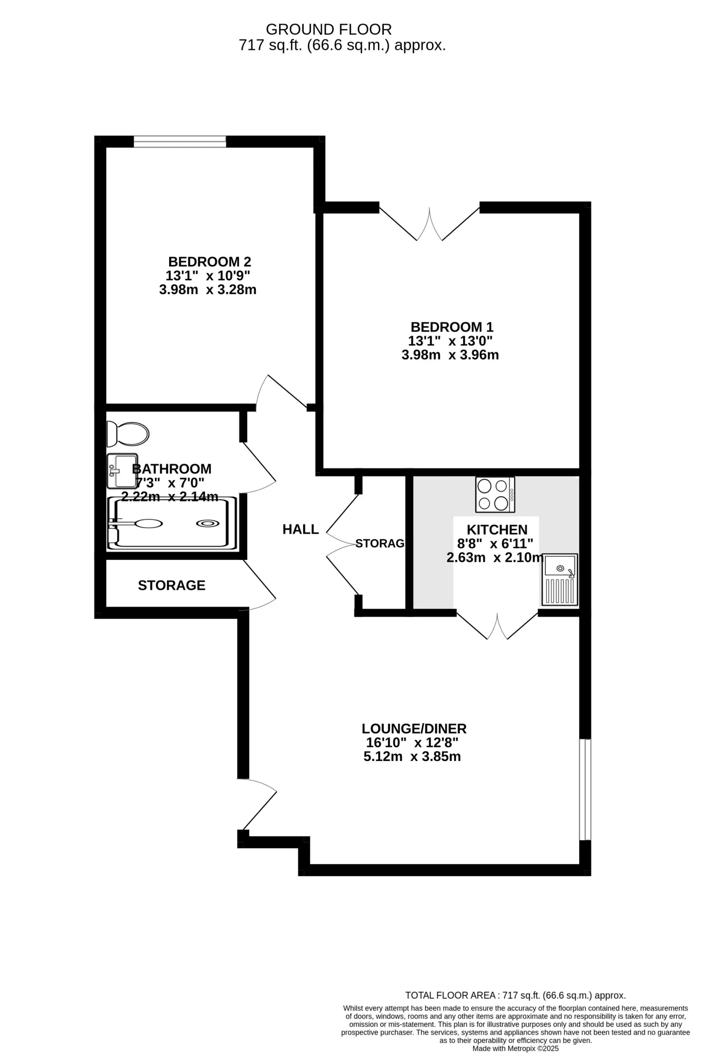 Floorplan - 13 St Ninians Court, Douglas. - Plan 1 of 1