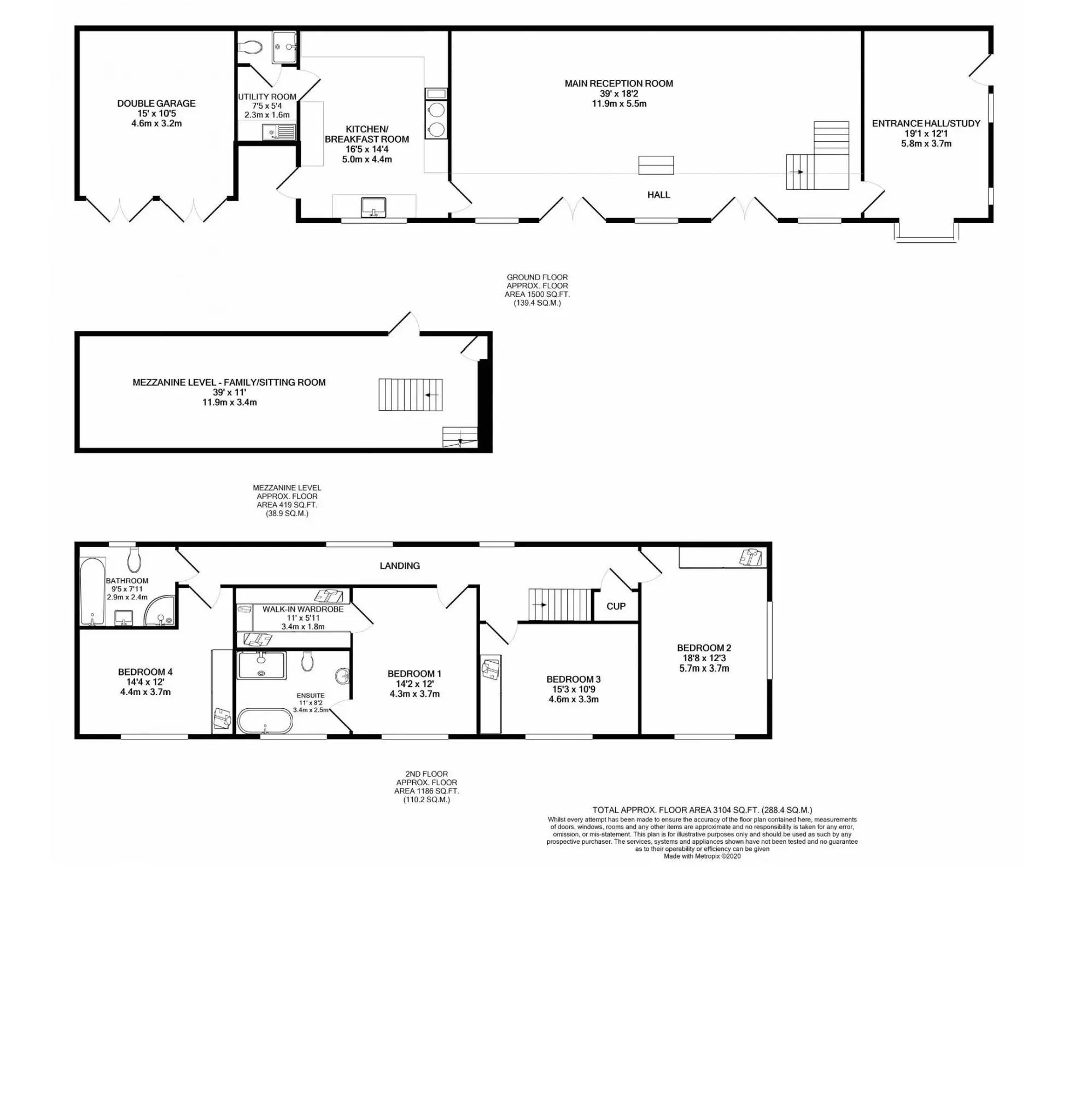 Floorplan - Station House, Port Soderick Glen Road, Port Soderick, Santon. - Plan 1 of 1