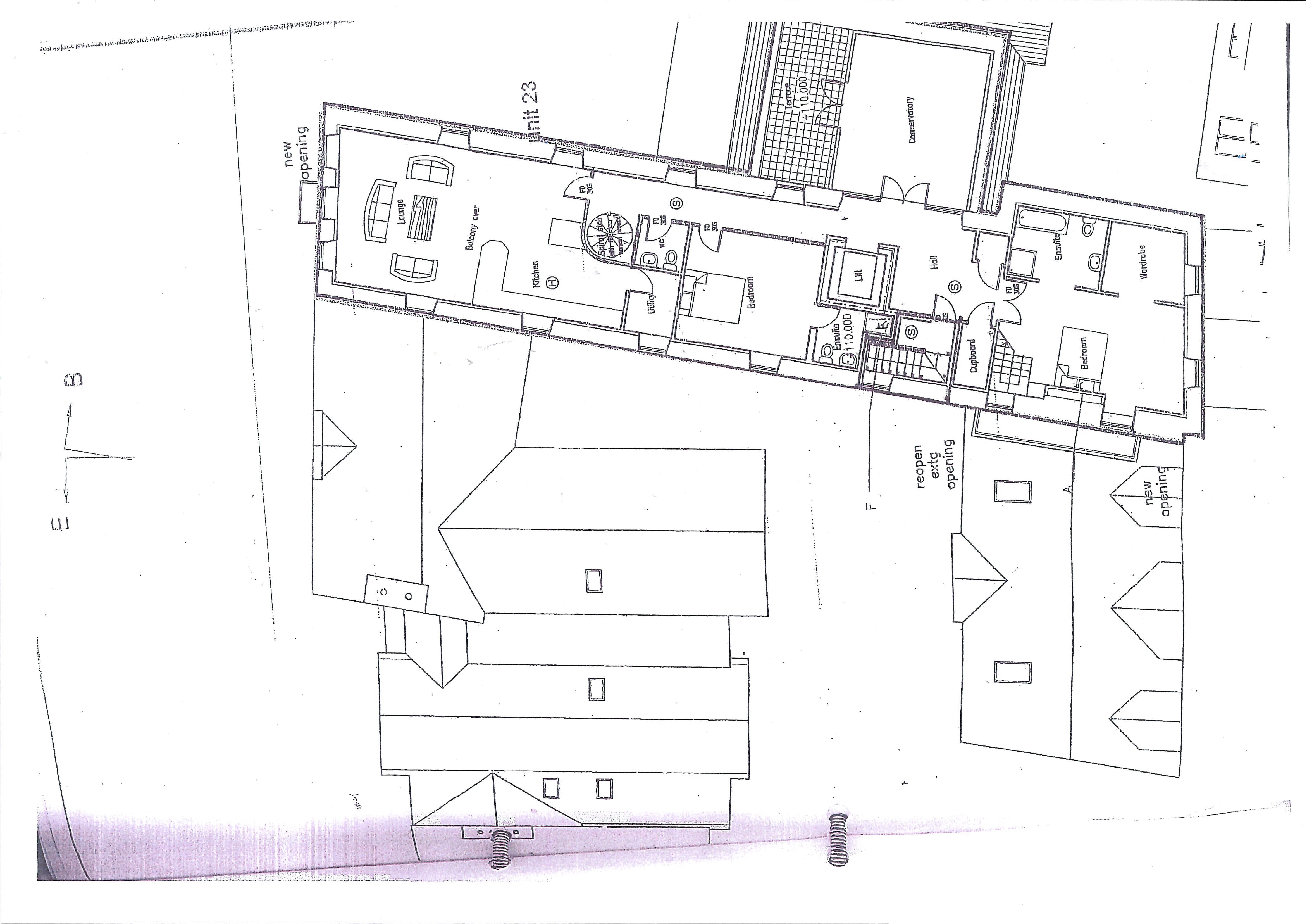 Floorplan - The Penthouse, Viking Longhouse Mariners Wharf, Peel IM5 1AR. - Plan 1 of 2