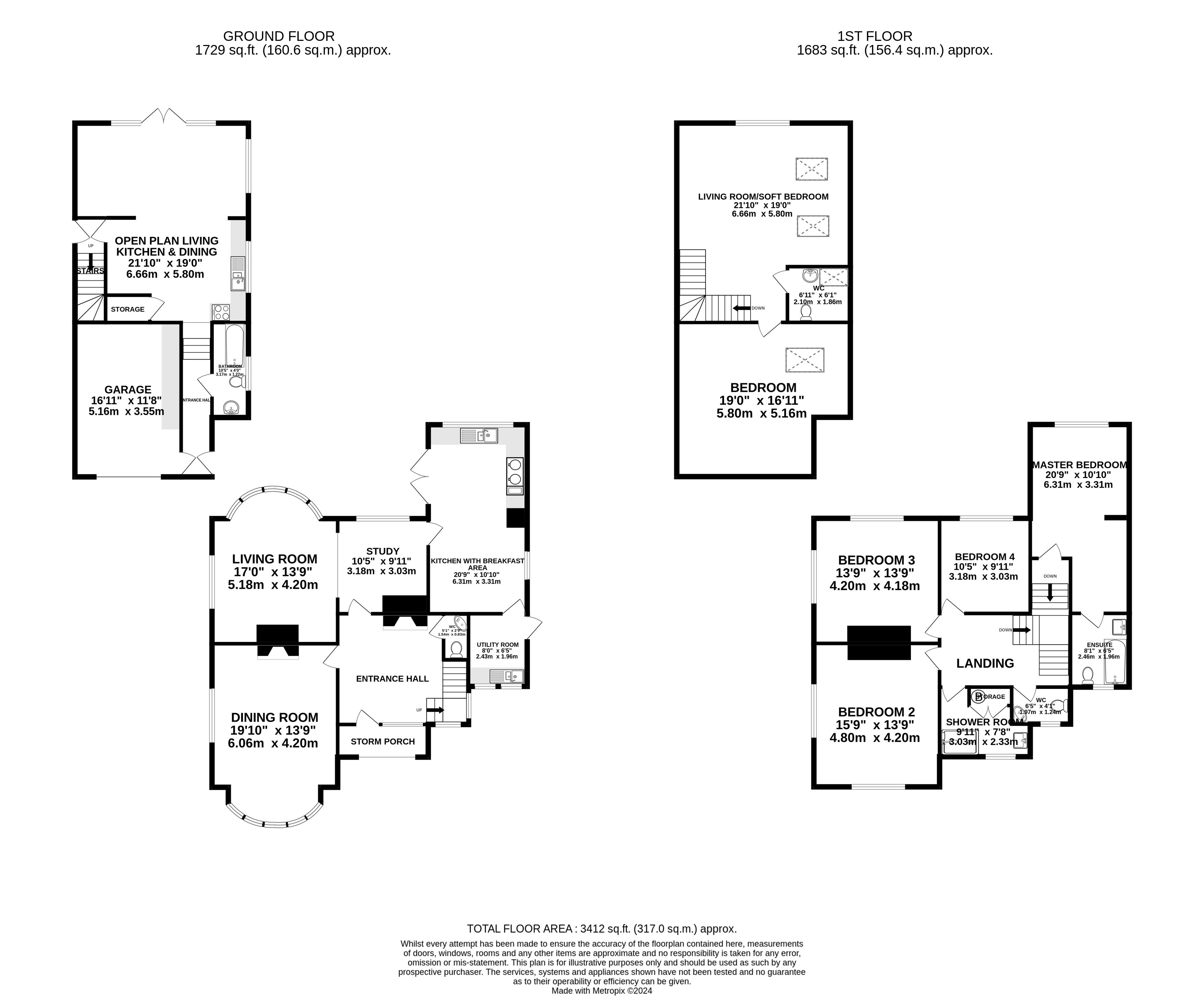 Floorplan - Moorcroft, Quarterbridge Road, Douglas IM2 3RL. - Plan 1 of 1