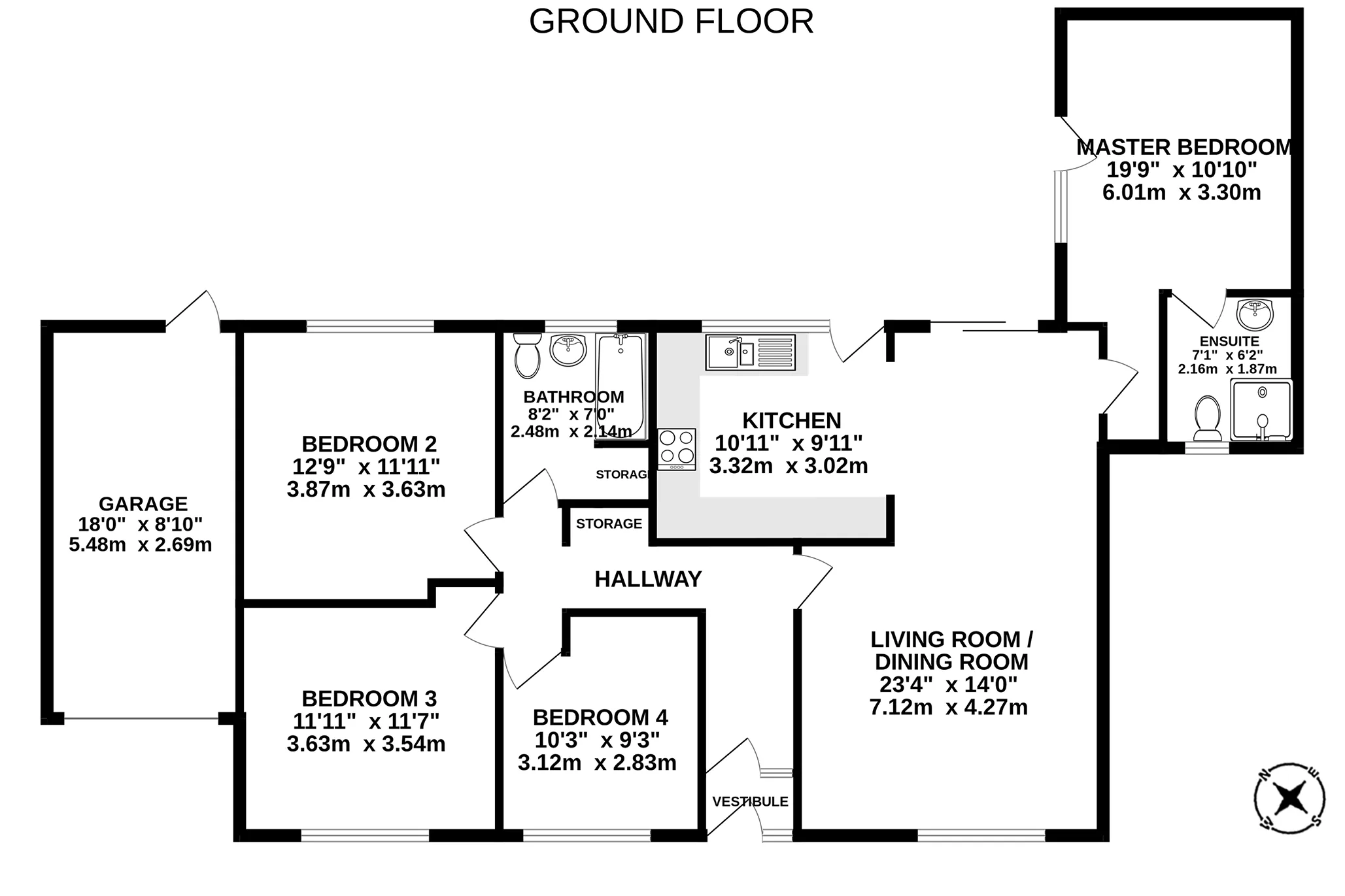 Floorplan - 62 Beech Grove, Ballasalla. - Plan 1 of 1