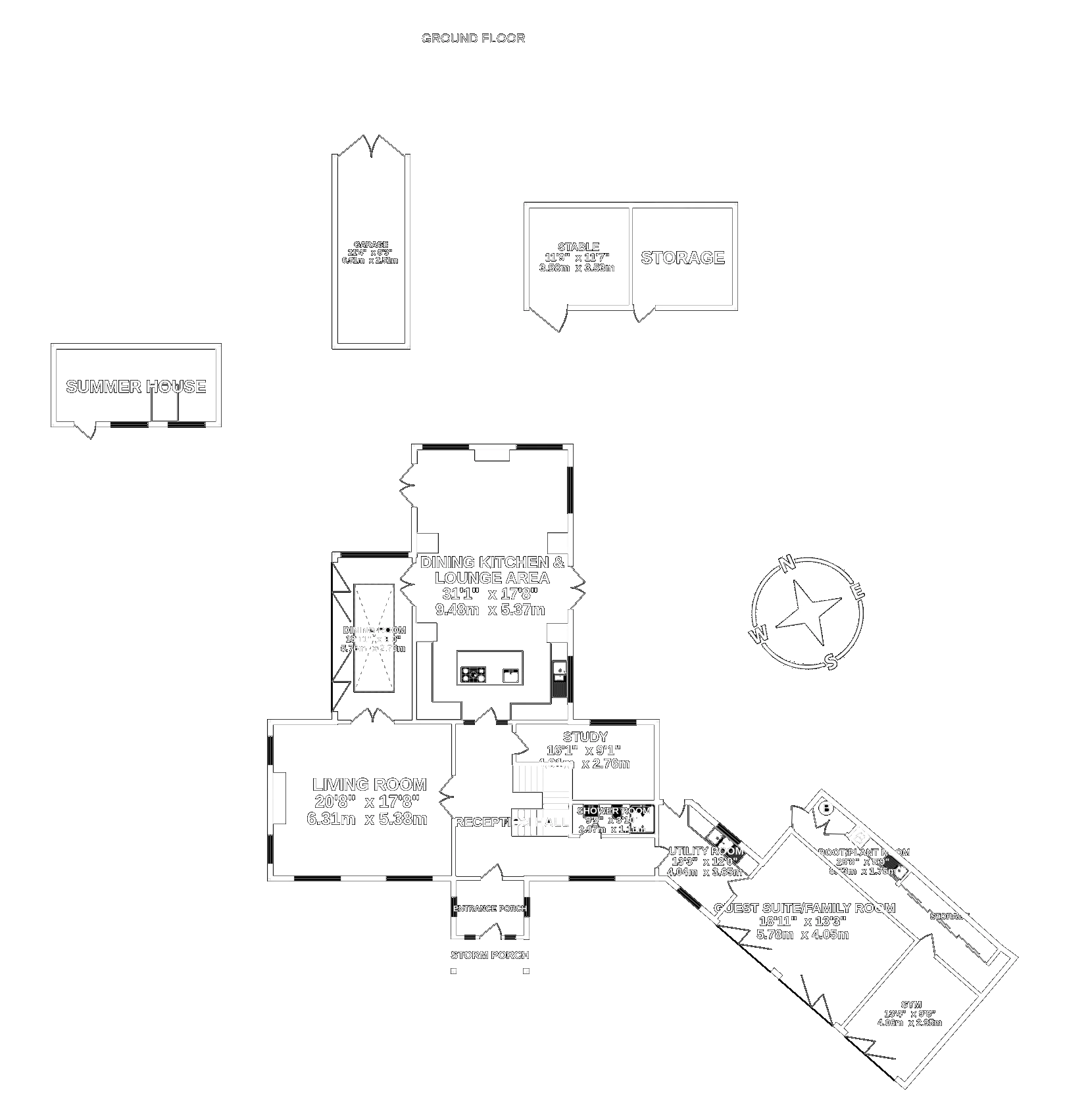Floorplan - Lilleo Farmhouse, Abbeylands Estate, Abbeylands, Douglas. - Plan 1 of 3