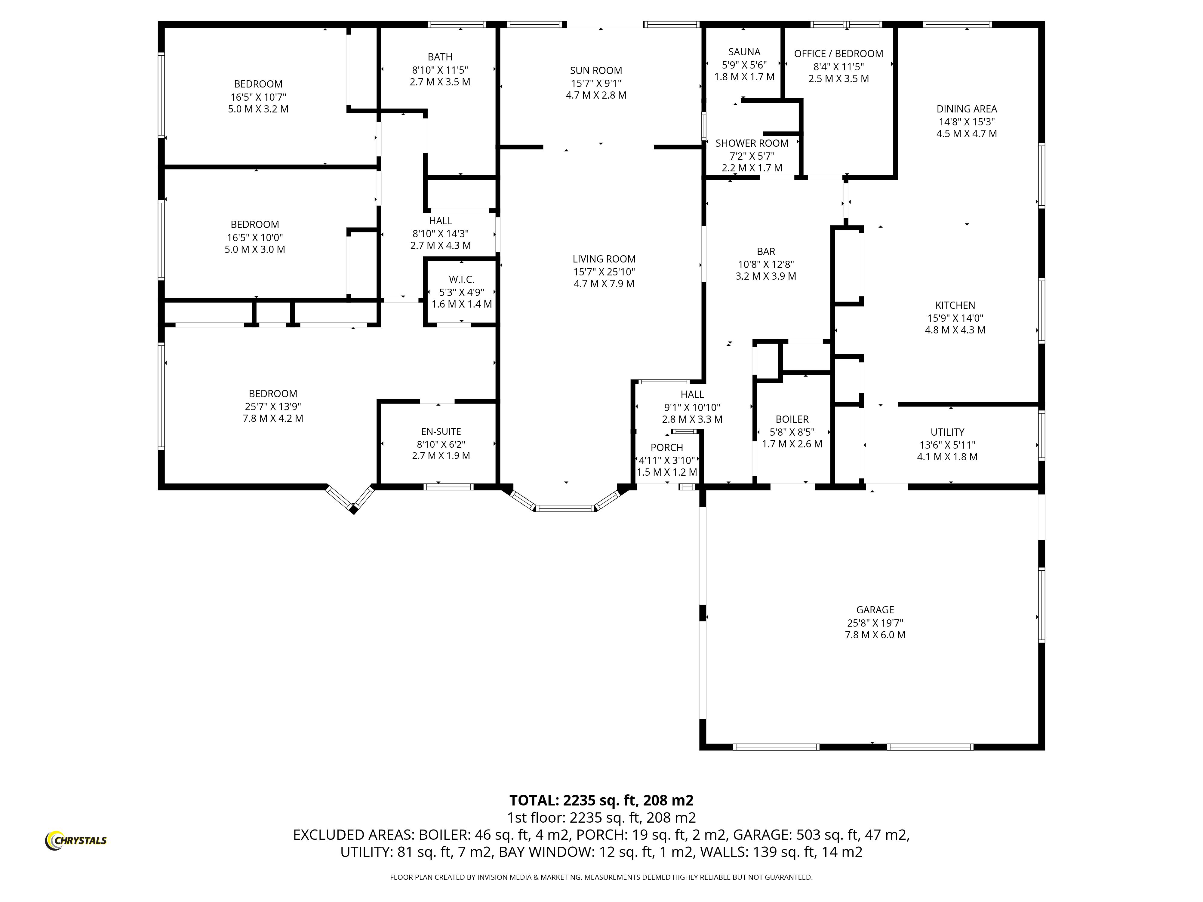Floorplan - 11 The Kirkway, Harbour Road, Onchan IM3 1BH. - Plan 1 of 1