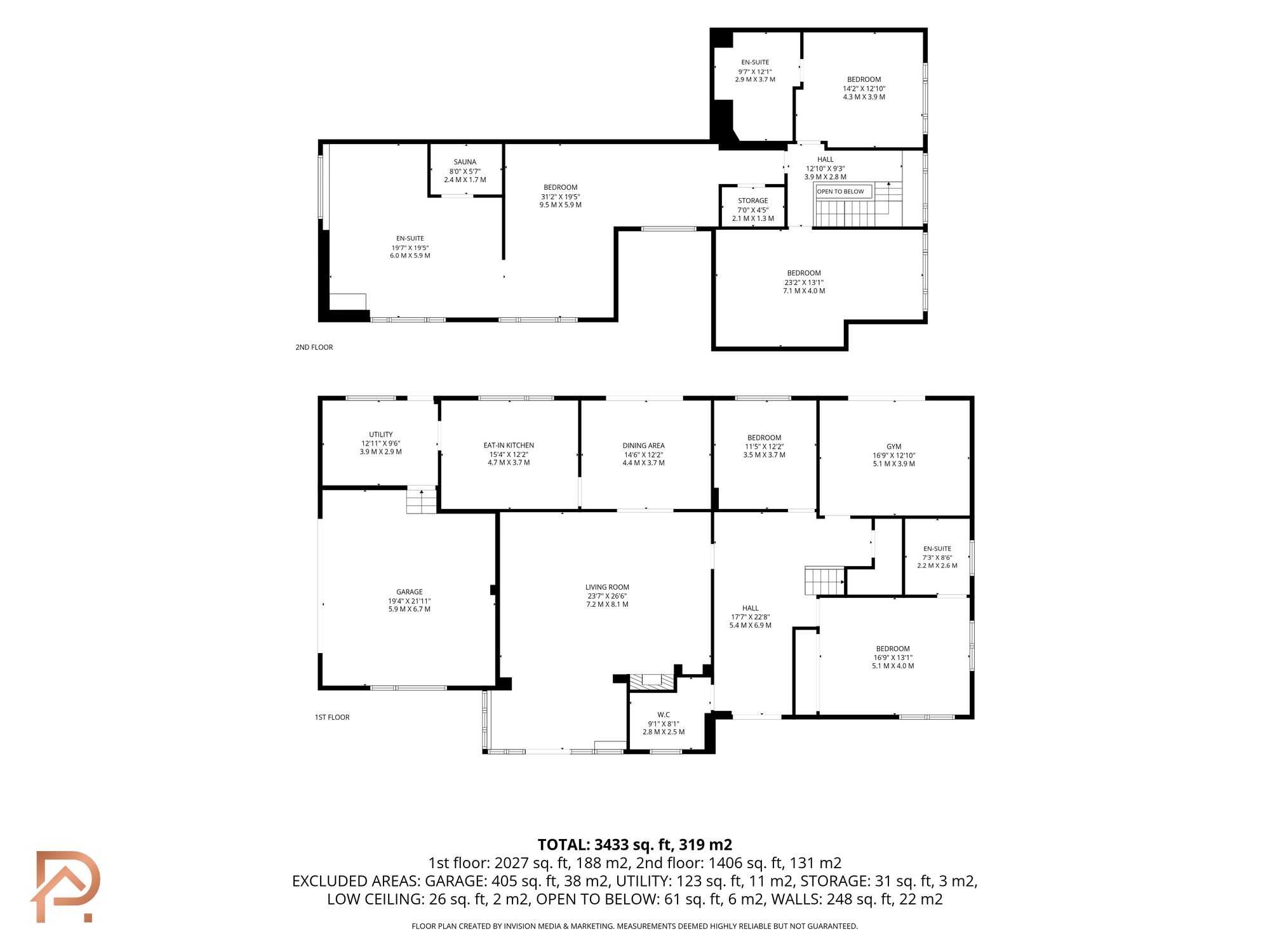 Floorplan - 6 bed detached house for sale in Howe Road, Onchan, IM3. - Plan 1 of 1