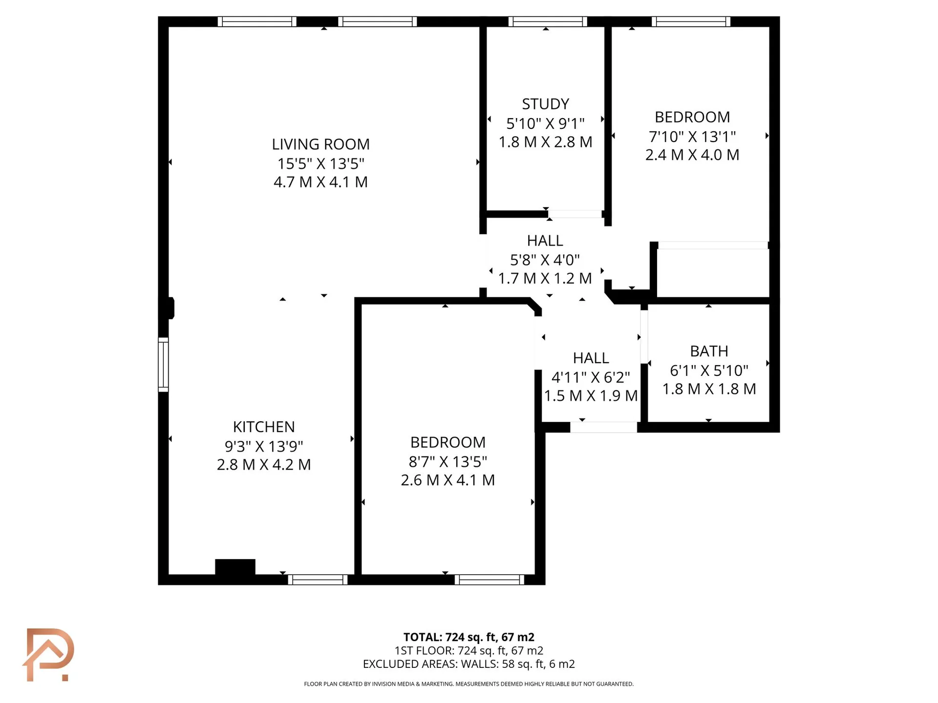 Floorplan - 3 bed flat for sale in Demesne Road, Douglas, IM1. - Plan 1 of 1