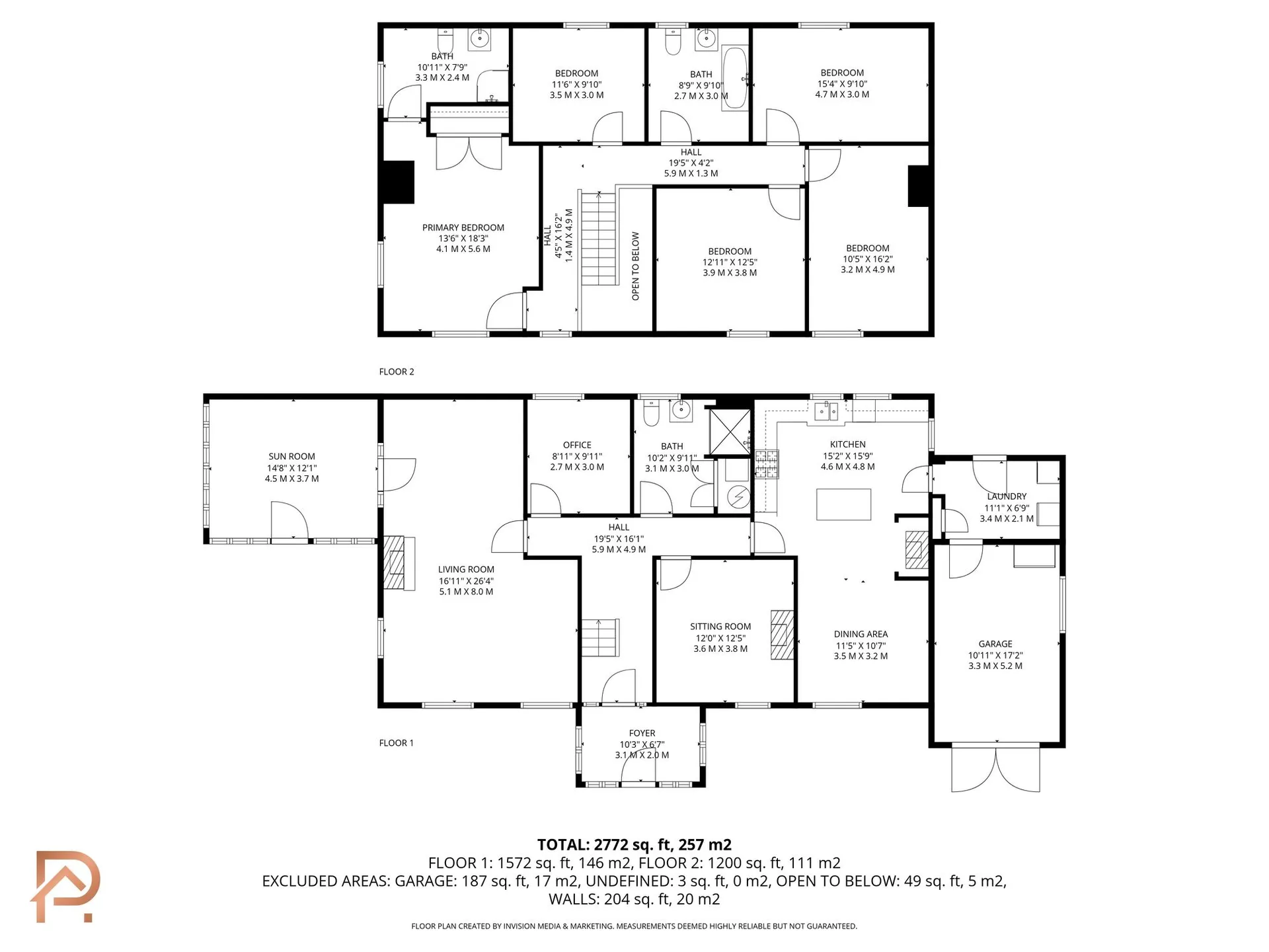 Floorplan - 5 bed detached house for sale in Summerhill Road, Jurby, IM7. - Plan 1 of 1